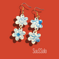 Oorbel - Delfts Blauwe Bloemen
