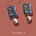 Oorbel - Frida Kahlo Delfts Blauw
